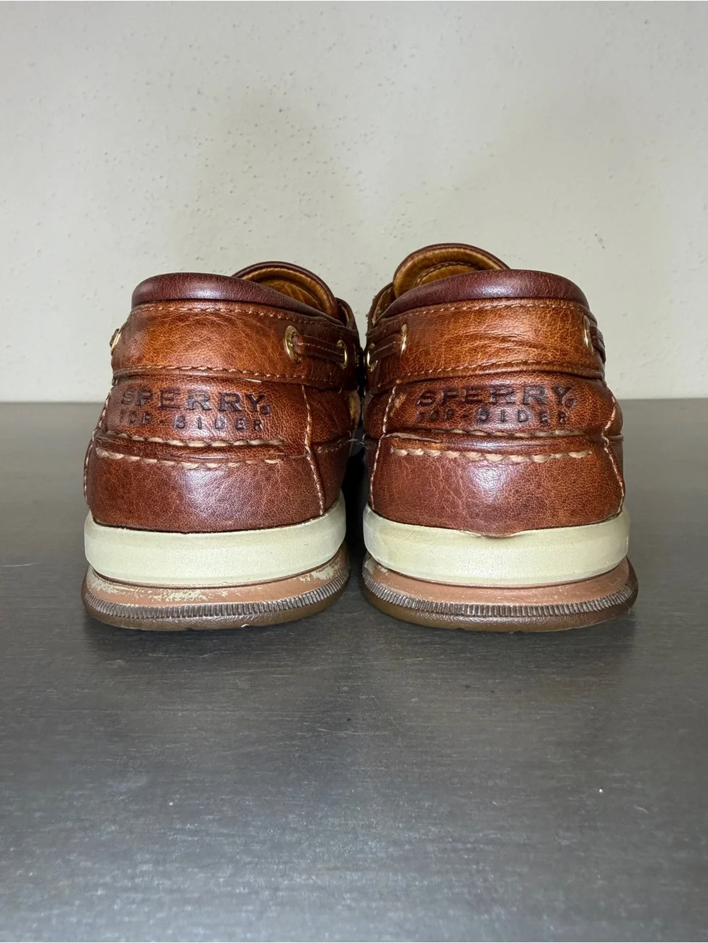 Sperry Top Sider Gold Cup Fisherman Sandals Men’s Size 9M Brown Leather